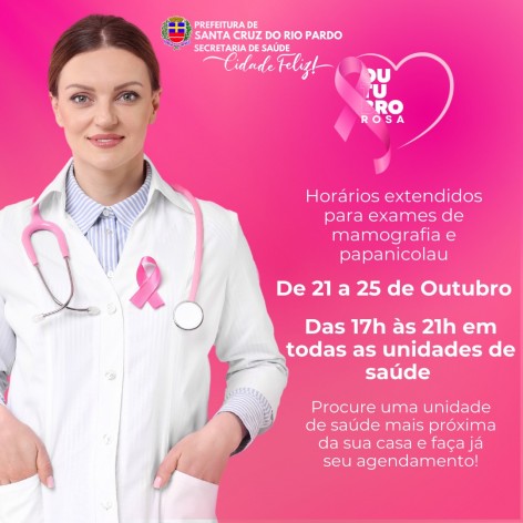 [SAÚDE] OUTUBRO ROSA