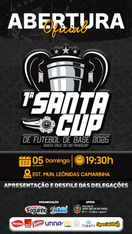 ESPORTES: 1ª Santa Cup: Santa Cruz do Rio Pardo recebe competição de futebol de base de 5 a 12 de janeiro